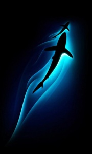shark abstract wallpaper for mobile 480x800