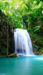 Jungle waterfall blue water phone wallpaper