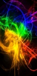 Abstract multicolored neon lines cellphone wallpaper 1440x2960