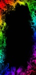 Rainbow neon smoke border 1440x2960 cellphone background